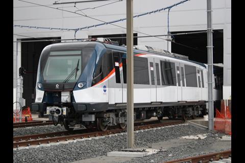 Alstom is supplying 19 three-car Metropolis trainsets.